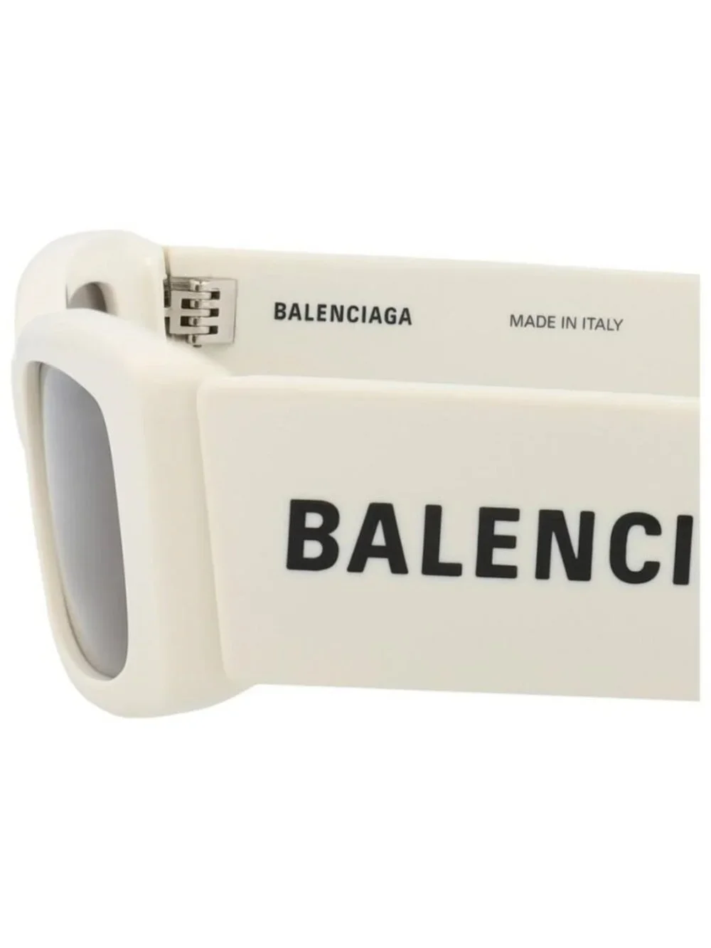 New Balenciaga Womens Square/Rectangle White White Grey Fashion Designer Sunglas